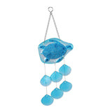 Maxbell Glass Sea Wind Chime Windbell Outdoor Housewarming Hanging Windchime Pendant Turtle 16x49cm