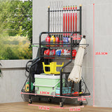 Maxbell Fishing Pole Holder Heavy Duty Storage Rack for Indoor Outdoor Entryway Home