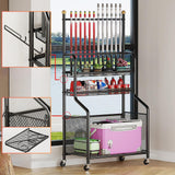 Maxbell Fishing Pole Holder Heavy Duty Storage Rack for Indoor Outdoor Entryway Home