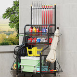 Maxbell Fishing Pole Holder Heavy Duty Storage Rack for Indoor Outdoor Entryway Home