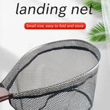 Maxbell Fishing Mesh Net Folding Landing Net for Saltwater Freshwater Outdoor Black