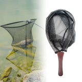 Maxbell Fishing Mesh Net Folding Landing Net for Saltwater Freshwater Outdoor Black