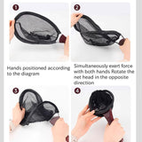 Maxbell Fishing Mesh Net Folding Landing Net for Saltwater Freshwater Outdoor Black