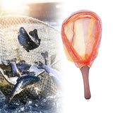 Maxbell Fishing Mesh Net Folding Landing Net for Saltwater Freshwater Outdoor Orange