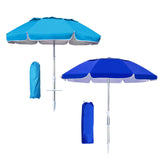 6ft Beach Umbrella with Sand Anchor Patio Parasol for Backyard Camping Patio