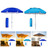 6ft Beach Umbrella with Sand Anchor Patio Parasol for Backyard Camping Patio