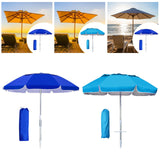 6ft Beach Umbrella with Sand Anchor Patio Parasol for Backyard Camping Patio