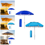 6ft Beach Umbrella with Sand Anchor Patio Parasol for Backyard Camping Patio