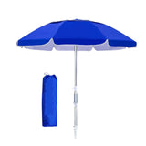 6ft Beach Umbrella with Sand Anchor Patio Parasol for Backyard Camping Patio