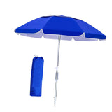 6ft Beach Umbrella with Sand Anchor Patio Parasol for Backyard Camping Patio