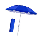 6ft Beach Umbrella with Sand Anchor Patio Parasol for Backyard Camping Patio