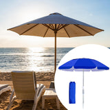 6ft Beach Umbrella with Sand Anchor Patio Parasol for Backyard Camping Patio