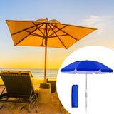 6ft Beach Umbrella with Sand Anchor Patio Parasol for Backyard Camping Patio