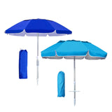 6ft Beach Umbrella with Sand Anchor Patio Parasol for Backyard Camping Patio