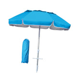 6ft Beach Umbrella with Sand Anchor Patio Parasol for Backyard Camping Patio