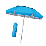 6ft Beach Umbrella with Sand Anchor Patio Parasol for Backyard Camping Patio