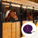 Maxbell Horse Lead Rope Barn Rein Lunge Line for Horses for Horse Livestock Training Purple Pink