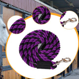 Maxbell Horse Lead Rope Barn Rein Lunge Line for Horses for Horse Livestock Training Purple Pink