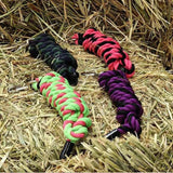 Maxbell Horse Lead Rope Barn Rein Lunge Line for Horses for Horse Livestock Training Purple Pink