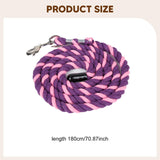 Maxbell Horse Lead Rope Barn Rein Lunge Line for Horses for Horse Livestock Training Pink Purple