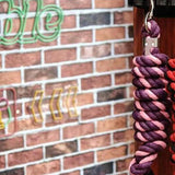 Maxbell Horse Lead Rope Barn Rein Lunge Line for Horses for Horse Livestock Training Pink Purple