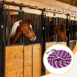 Maxbell Horse Lead Rope Barn Rein Lunge Line for Horses for Horse Livestock Training Pink Purple
