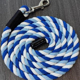Maxbell Horse Lead Rope Barn Rein Lunge Line for Horses for Horse Livestock Training Blue White