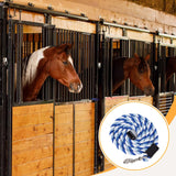 Maxbell Horse Lead Rope Barn Rein Lunge Line for Horses for Horse Livestock Training Blue White
