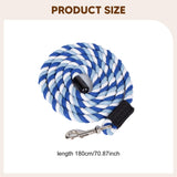 Maxbell Horse Lead Rope Barn Rein Lunge Line for Horses for Horse Livestock Training Blue White