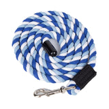 Maxbell Horse Lead Rope Barn Rein Lunge Line for Horses for Horse Livestock Training Blue White
