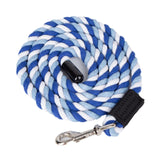 Maxbell Horse Lead Rope Barn Rein Lunge Line for Horses for Horse Livestock Training Blue White
