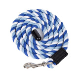 Maxbell Horse Lead Rope Barn Rein Lunge Line for Horses for Horse Livestock Training Blue White