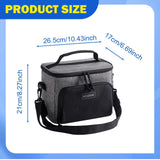 Maxbell Insulated Lunch Bag Oxford Cloth Reusable Organizer for Camping Fishing Work Gray