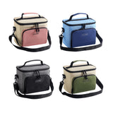 Maxbell Insulated Lunch Bag Oxford Cloth Reusable Organizer for Camping Fishing Work Gray