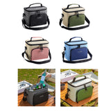 Maxbell Insulated Lunch Bag Oxford Cloth Reusable Organizer for Camping Fishing Work Gray