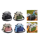 Maxbell Insulated Lunch Bag Oxford Cloth Reusable Organizer for Camping Fishing Work Gray