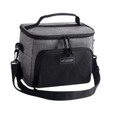 Maxbell Insulated Lunch Bag Oxford Cloth Reusable Organizer for Camping Fishing Work Gray