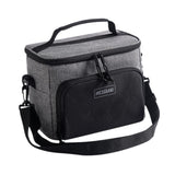 Maxbell Insulated Lunch Bag Oxford Cloth Reusable Organizer for Camping Fishing Work Gray