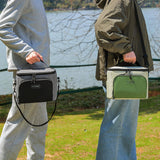 Maxbell Insulated Lunch Bag Oxford Cloth Reusable Organizer for Camping Fishing Work Gray