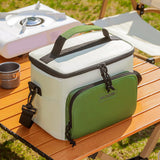Maxbell Insulated Lunch Bag Oxford Cloth Reusable Organizer for Camping Fishing Work Green