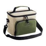 Maxbell Insulated Lunch Bag Oxford Cloth Reusable Organizer for Camping Fishing Work Green