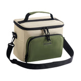 Maxbell Insulated Lunch Bag Oxford Cloth Reusable Organizer for Camping Fishing Work Green