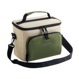 Maxbell Insulated Lunch Bag Oxford Cloth Reusable Organizer for Camping Fishing Work Green