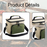 Maxbell Insulated Lunch Bag Oxford Cloth Reusable Organizer for Camping Fishing Work Green