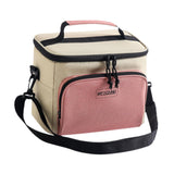 Maxbell Insulated Lunch Bag Oxford Cloth Reusable Organizer for Camping Fishing Work Pink