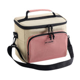 Maxbell Insulated Lunch Bag Oxford Cloth Reusable Organizer for Camping Fishing Work Pink