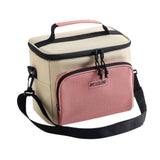 Maxbell Insulated Lunch Bag Oxford Cloth Reusable Organizer for Camping Fishing Work Pink