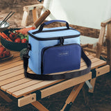 Maxbell Insulated Lunch Bag Oxford Cloth Reusable Organizer for Camping Fishing Work Blue