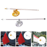 Maxbell Strong Suction Cup Flag Pole Holder Side Flag Pole Mount for SUV Trailer golden