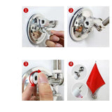 Maxbell Strong Suction Cup Flag Pole Holder Side Flag Pole Mount for SUV Trailer golden